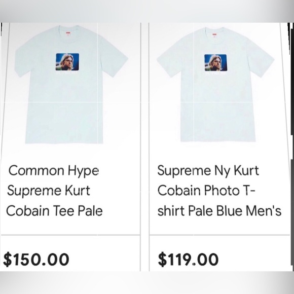 SUPREME KURT COBAIN GRAPHIC TEE or short sleeve t-shirt NEW w/proof of purchase - Picture 5 of 6